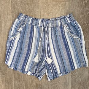 BRIGGS linen blend pull on shorts, Size Large